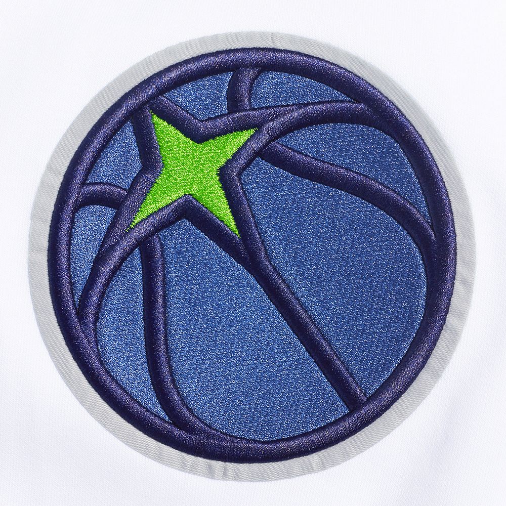 Pro Standard Men's Minnesota Timberwolves White Classic Chenille Full Zip Hoodie product image