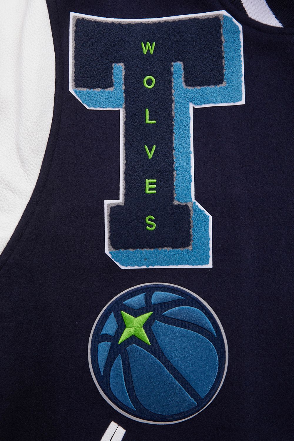 Pro Standard Adult Minnesota Timberwolves Mashup Varsity Jacket product image