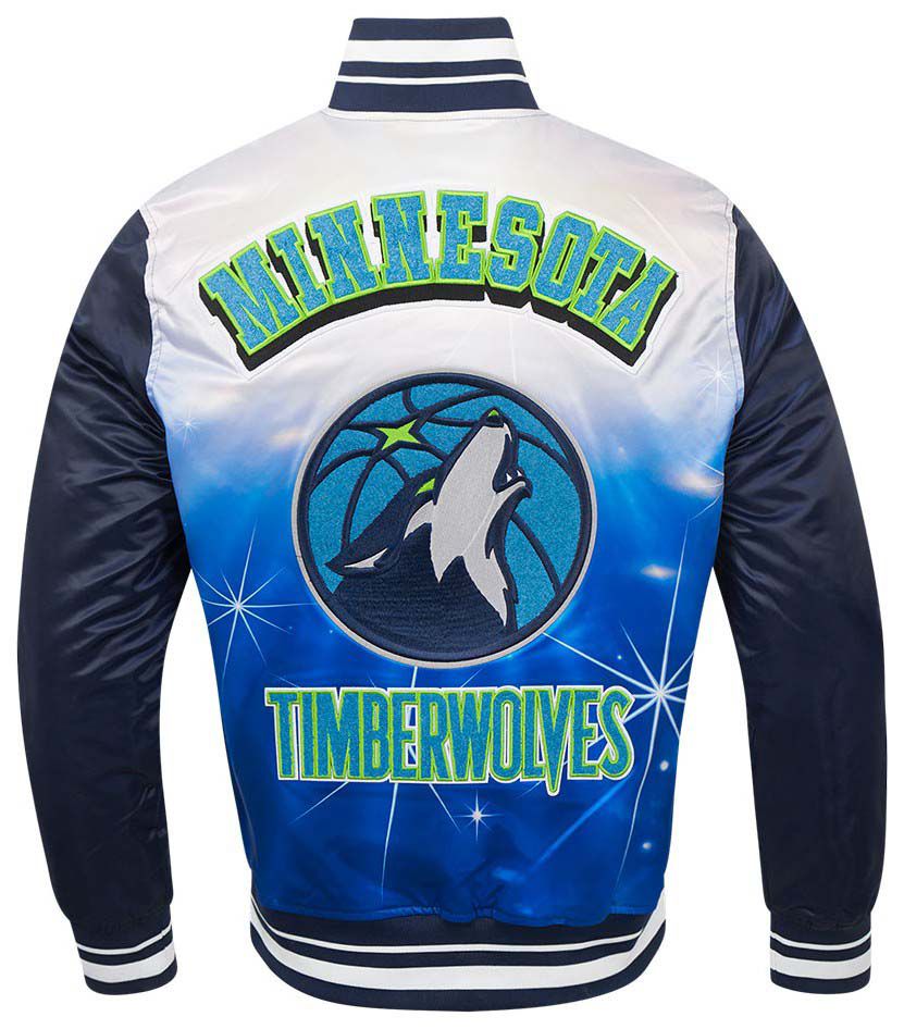 Pro Standard Adult Minnesota Timberwolves Navy Sublimated Satin Jacket product image