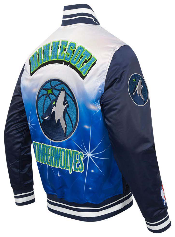 Pro Standard Adult Minnesota Timberwolves Navy Sublimated Satin Jacket product image