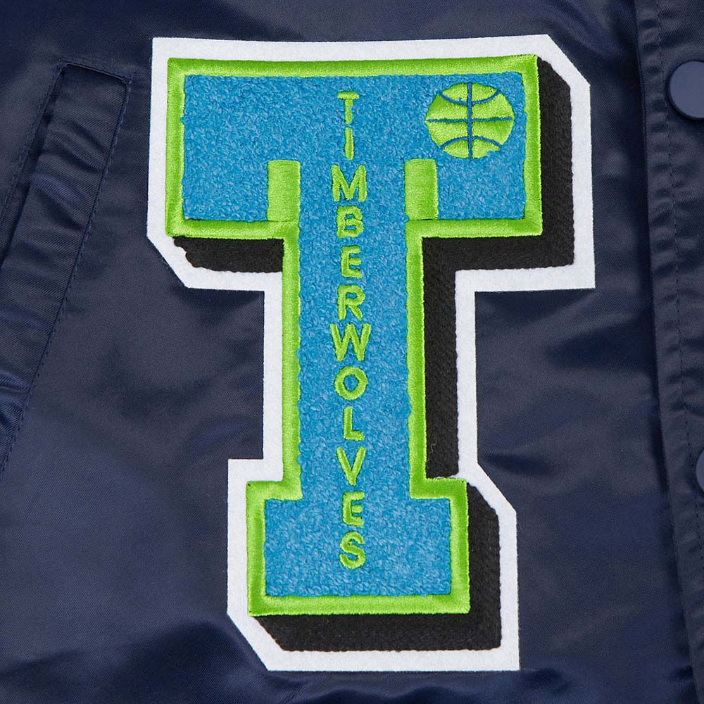 Pro Standard Adult Minnesota Timberwolves Navy Sublimated Satin Jacket product image