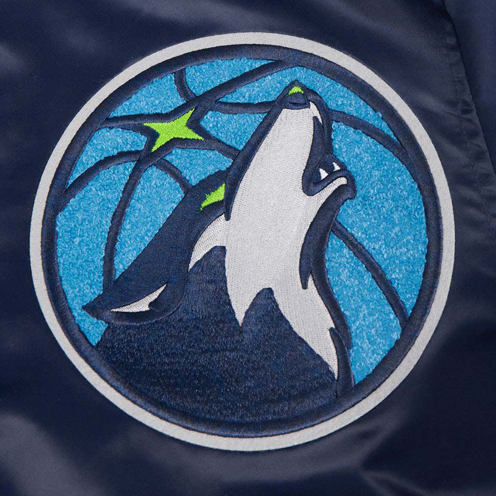 Pro Standard Adult Minnesota Timberwolves Navy Sublimated Satin Jacket product image