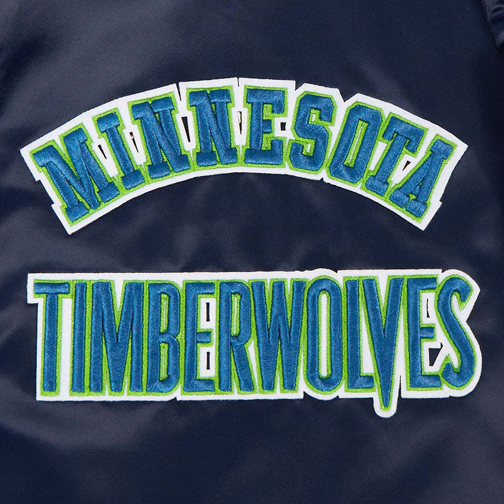 Pro Standard Adult Minnesota Timberwolves Navy Sublimated Satin Jacket product image