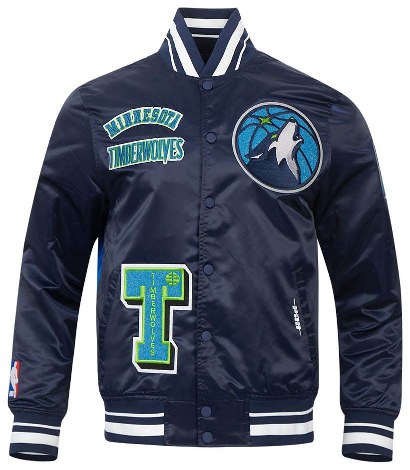 Pro Standard Adult Minnesota Timberwolves Navy Sublimated Satin Jacket product image