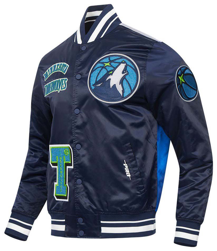 Pro Standard Adult Minnesota Timberwolves Navy Sublimated Satin Jacket product image