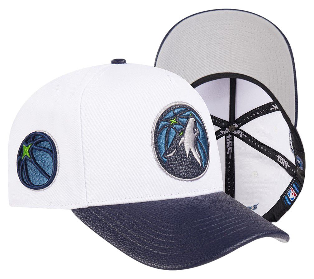 Pro Standard Adult Minnesota Timberwolves White Pebble Pinch Snapback Adjustable Hat product image