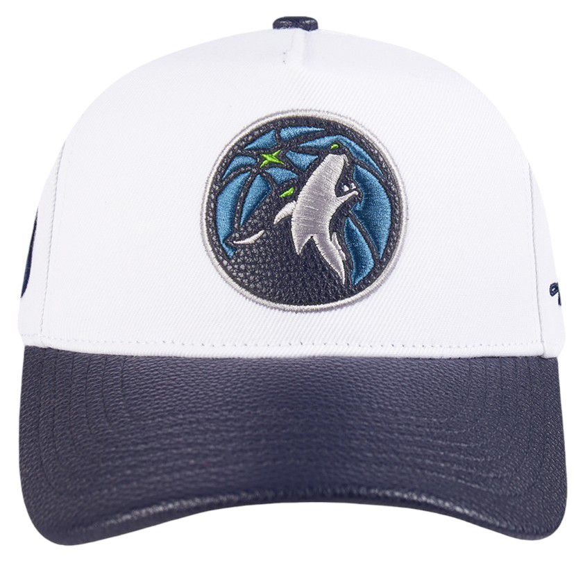Pro Standard Adult Minnesota Timberwolves White Pebble Pinch Snapback Adjustable Hat product image