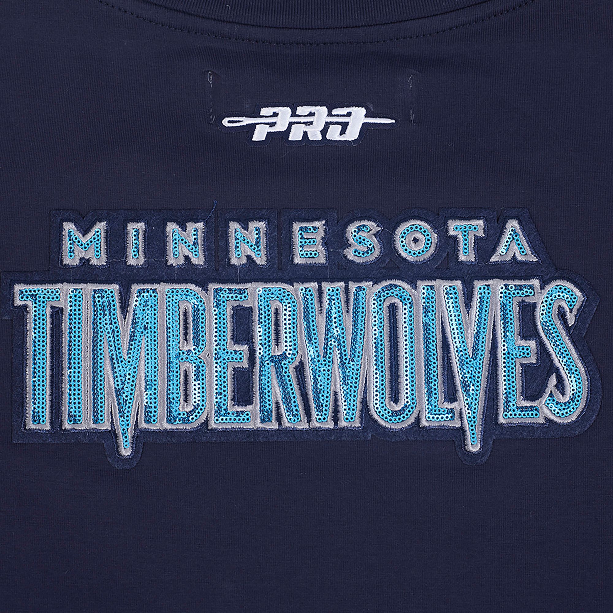Pro Standard Women's Minnesota Timberwolves Navy Game Day Classics Baby Doll T-Shirt product image