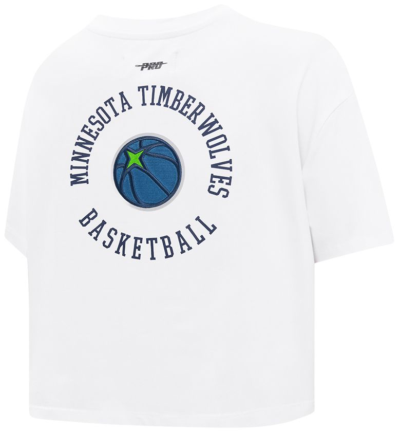 Pro Standard Women's Minnesota Timberwolves White Crest Emblem Boxy T-Shirt product image