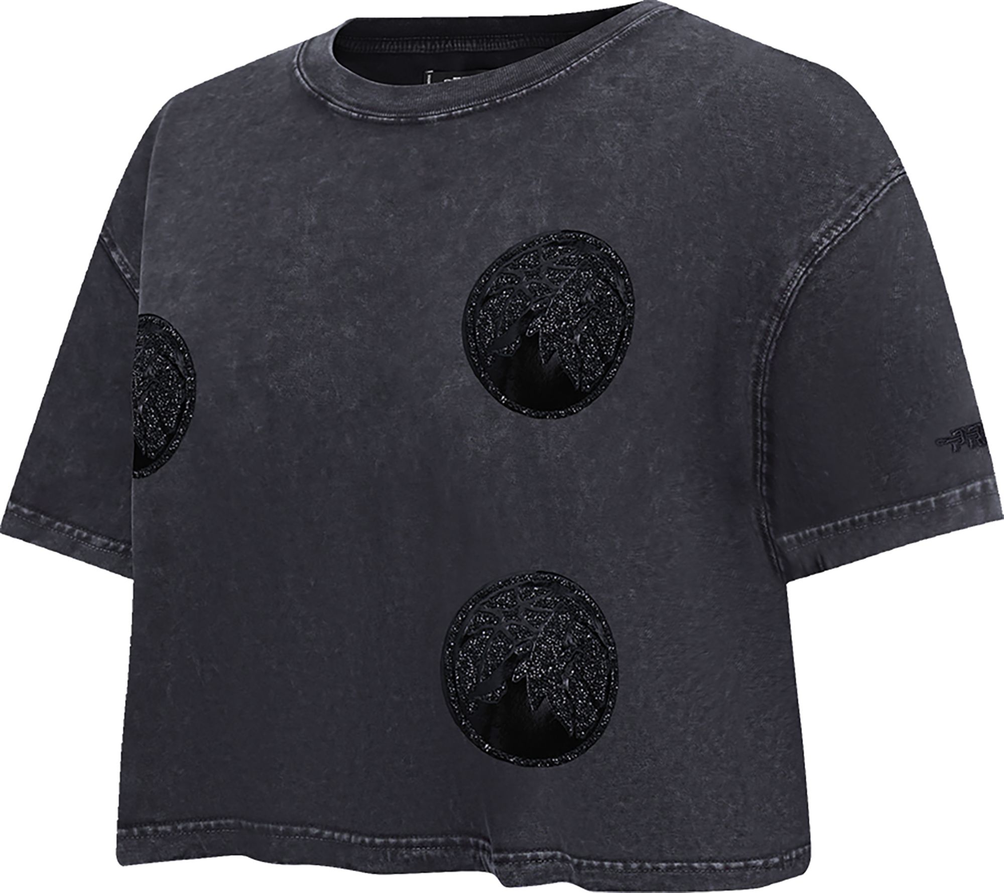 Pro Standard Women's Minnesota Timberwolves Black Crystalline Boxy Short Sleeve T-Shirt product image