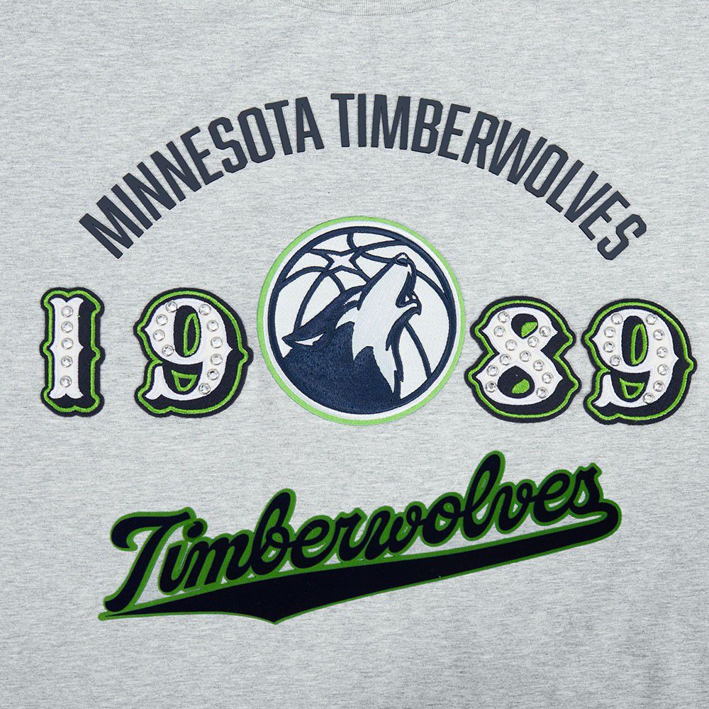 Pro Standard Women's Minnesota Timberwolves Grey Legacy Boxy T-Shirt product image