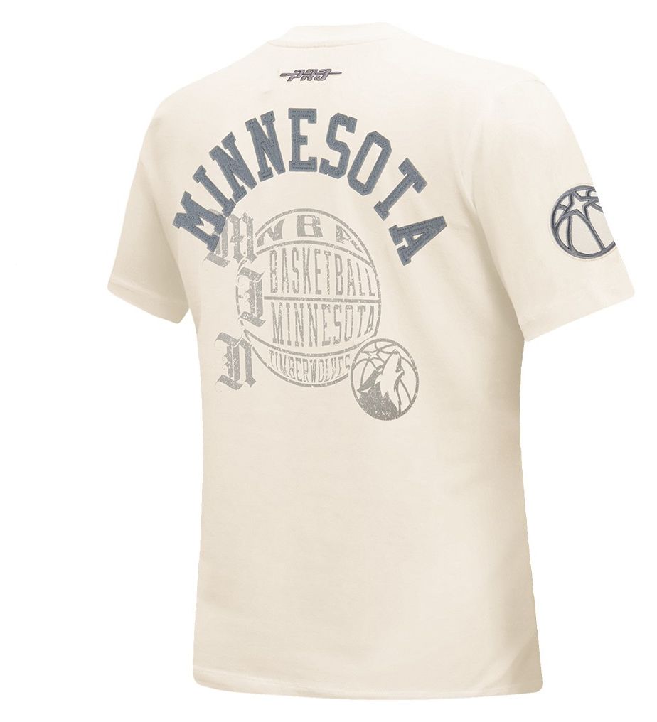 Pro Standard Women's Minnesota Timberwolves Off White Street Team Slim Fit T-Shirt product image