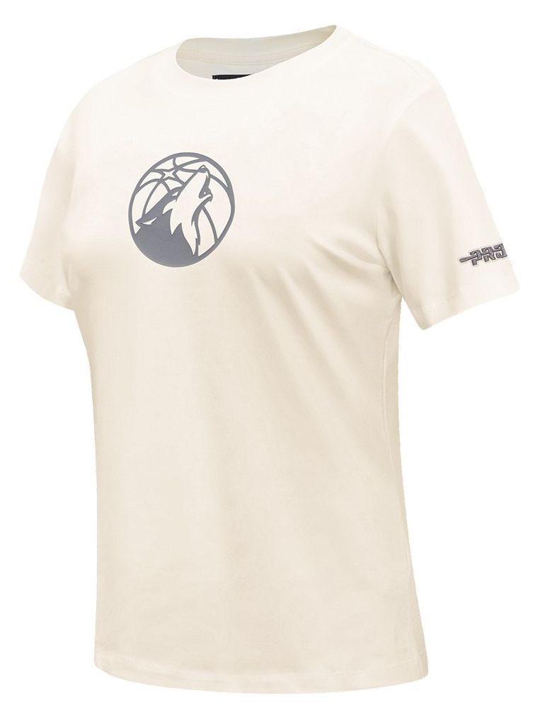 Pro Standard Women's Minnesota Timberwolves Off White Street Team Slim Fit T-Shirt product image