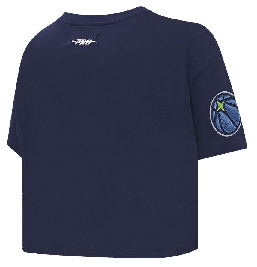 Pro Standard Women's Minnesota Timberwolves Navy Wordplay Boxy T-Shirt product image