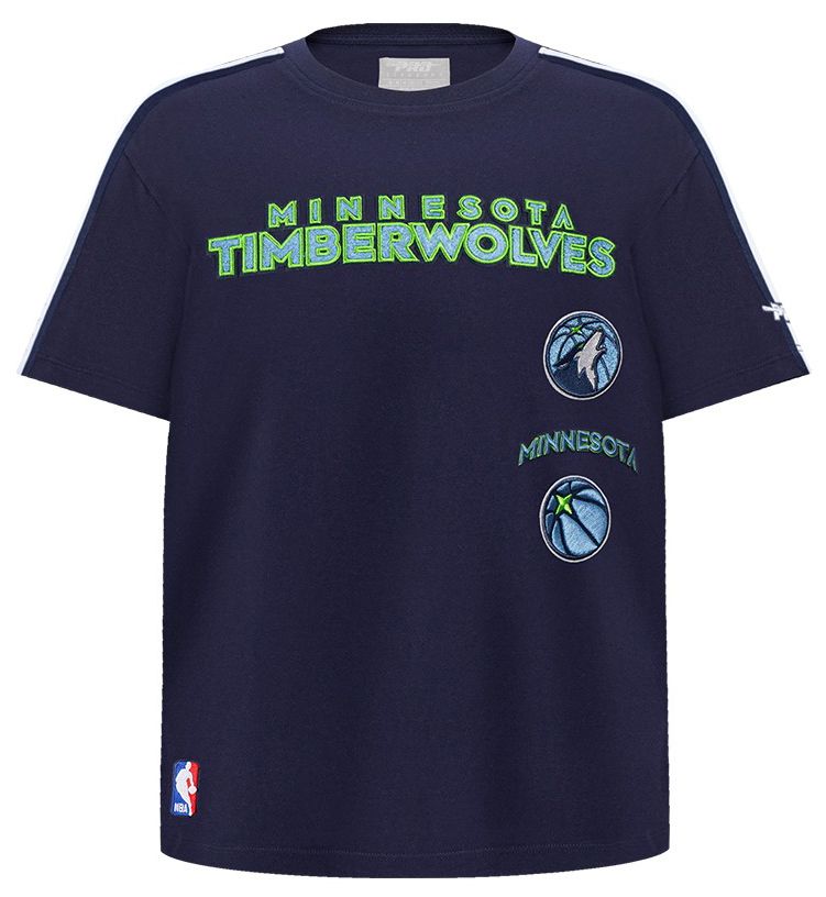 Pro Standard Youth Minnesota Timberwolves Navy Retro Classic Taping T-Shirt product image