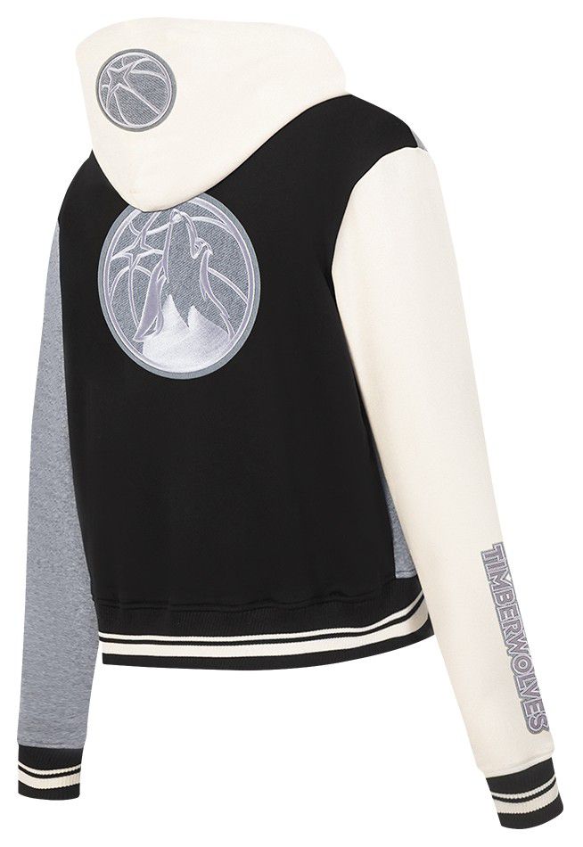 Pro Standard Women's Minnesota Timberwolves Black Reverse French Terry Pullover Hoodie product image