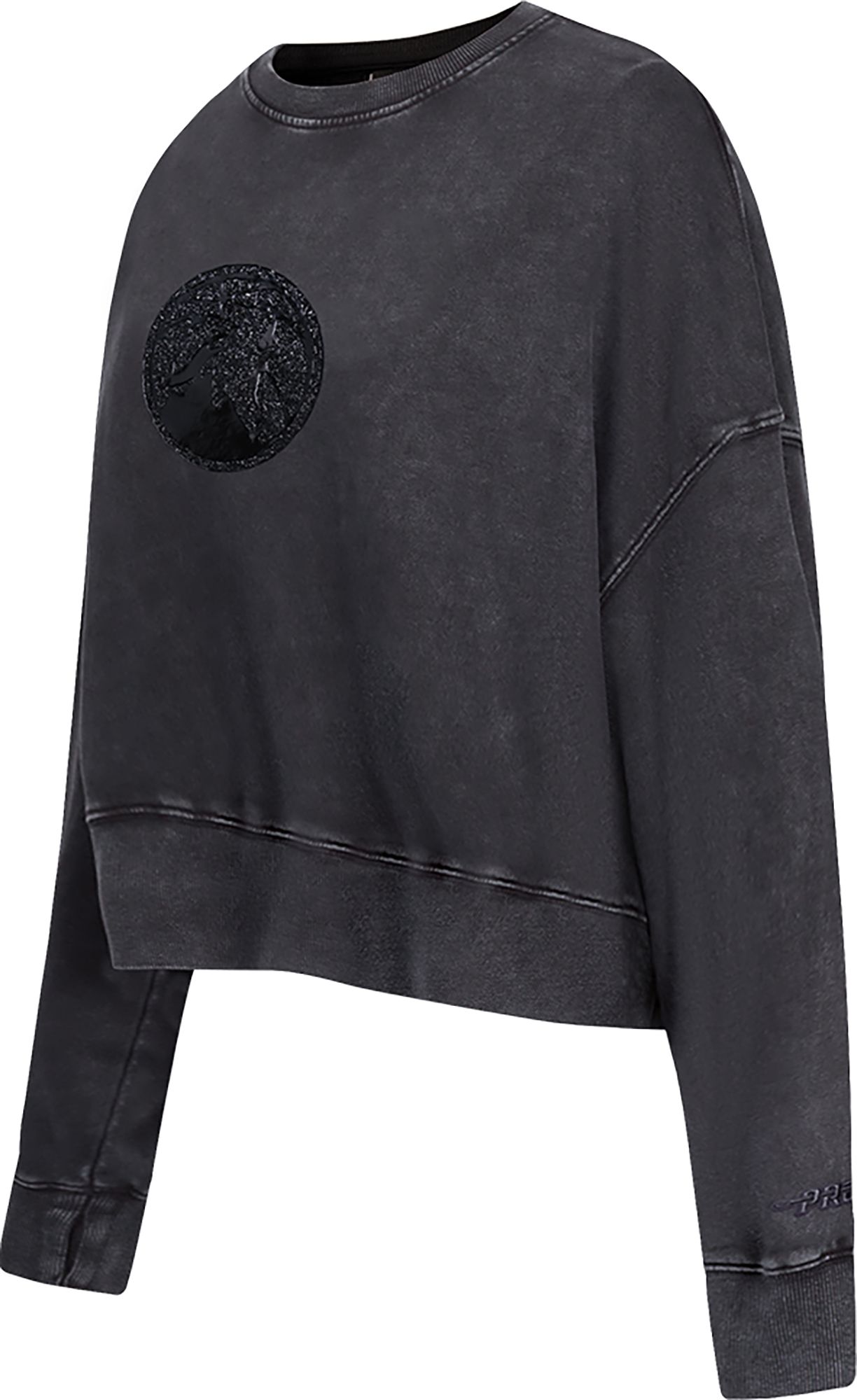 Pro Standard Women's Minnesota Timberwolves Black Crystalline Crew Pullover Sweatshirt product image