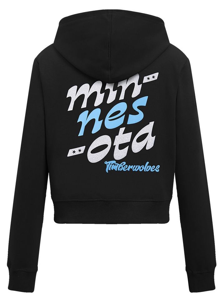 Pro Standard Women's Minnesota Timberwolves Black Wordplay Full Zip Hoodie product image