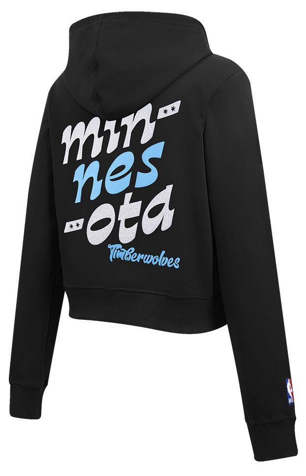 Pro Standard Women's Minnesota Timberwolves Black Wordplay Full Zip Hoodie product image
