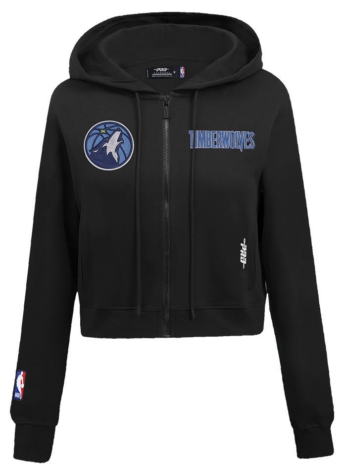Pro Standard Women's Minnesota Timberwolves Black Wordplay Full Zip Hoodie product image