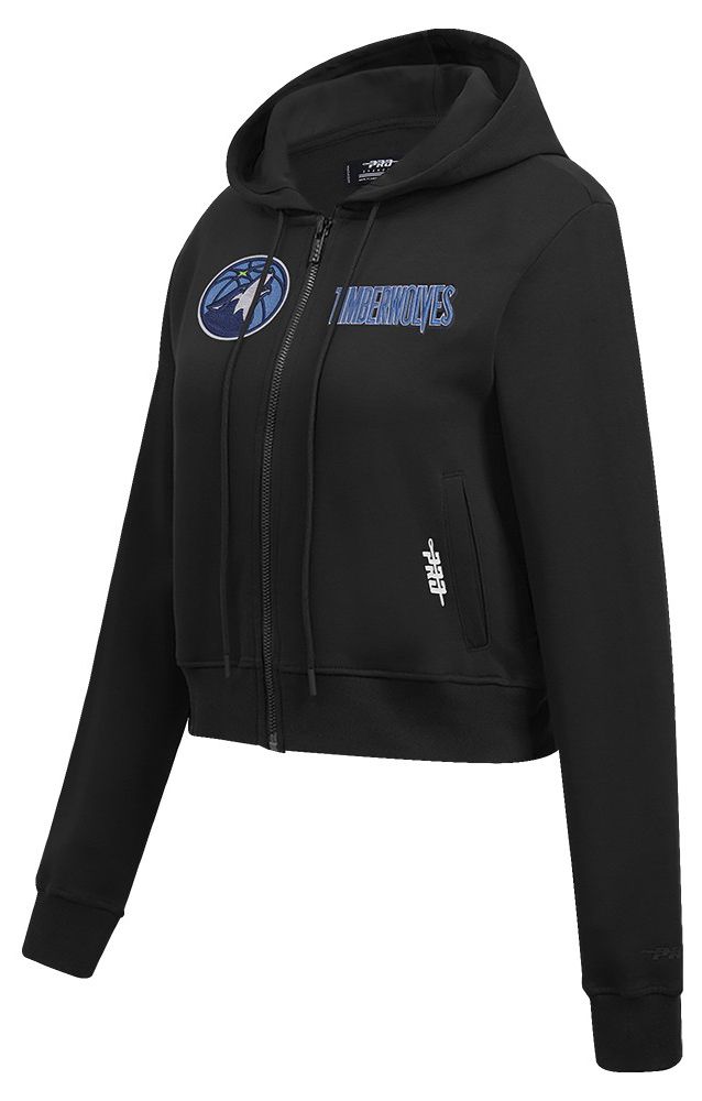 Pro Standard Women's Minnesota Timberwolves Black Wordplay Full Zip Hoodie product image