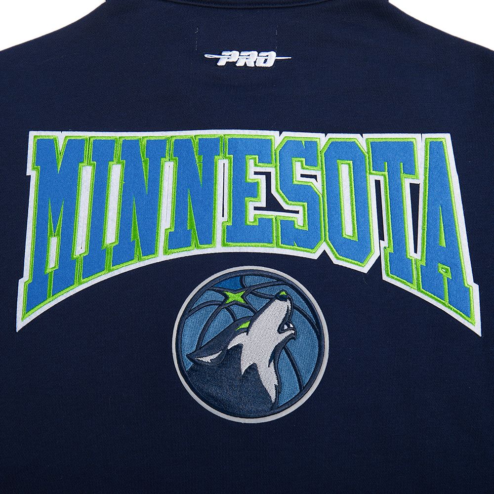 Pro Standard Women's Minnesota Timberwolves Navy Crest Emblem Long Sleeve Polo product image