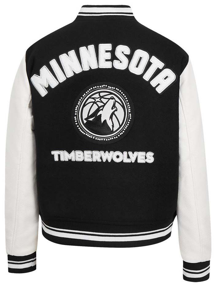 Pro Standard Women's Minnesota Timberwolves Pearly Varsity Jacket product image