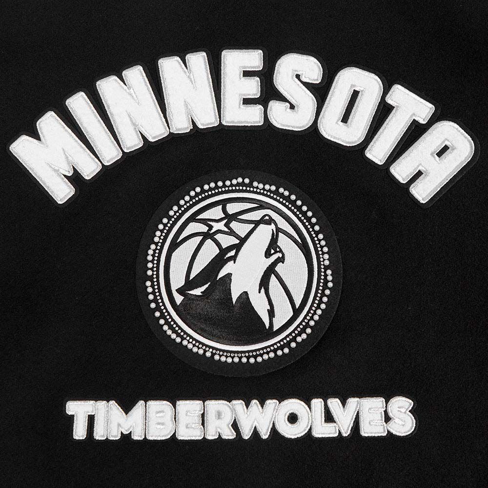 Pro Standard Women's Minnesota Timberwolves Pearly Varsity Jacket product image