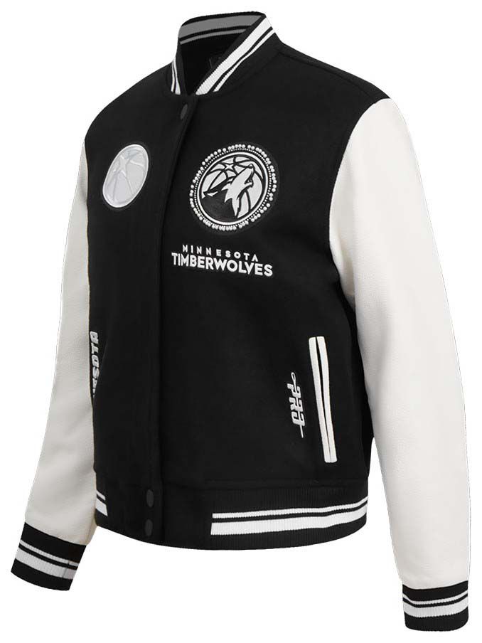 Pro Standard Women's Minnesota Timberwolves Pearly Varsity Jacket product image