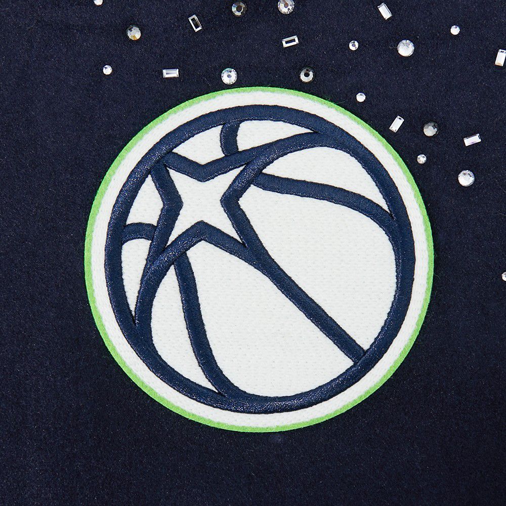 Pro Standard Women's Minnesota Timberwolves Navy Legacy Varsity Jacket product image