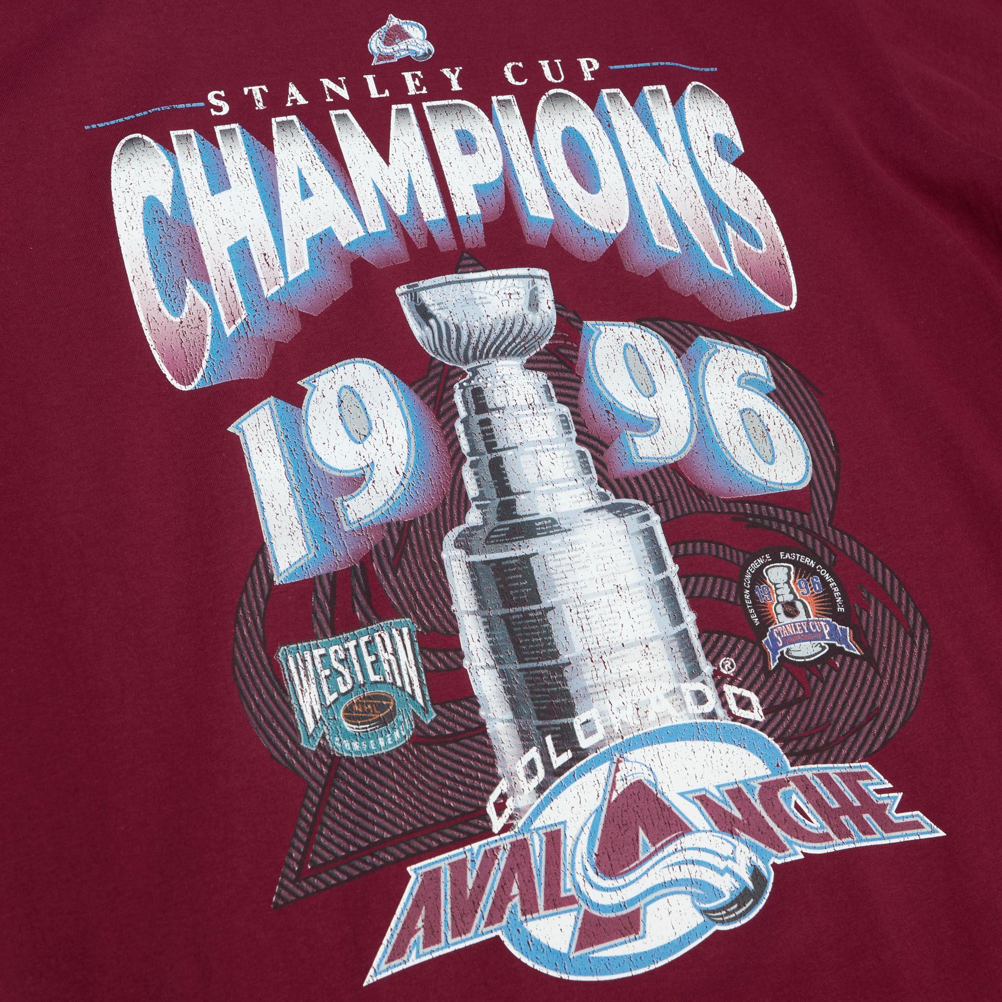 Mitchell & Ness Colorado Avalanche Cup Chase Maroon T-Shirt