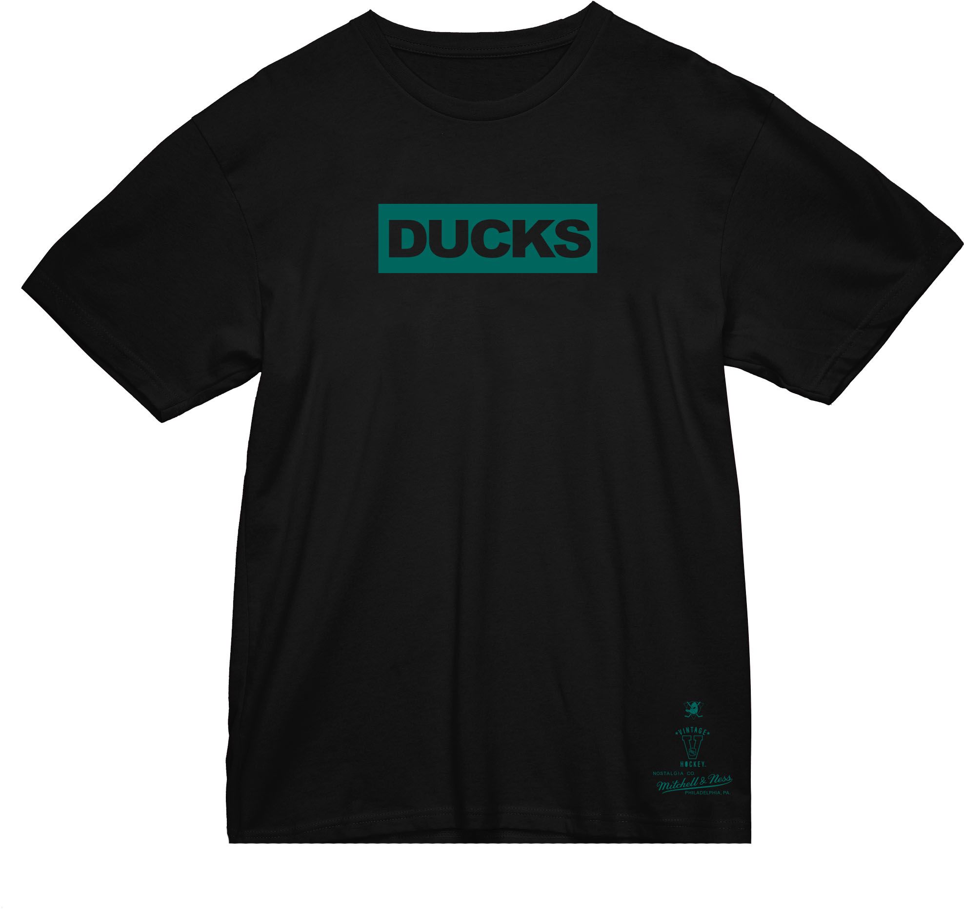 Mitchell & Ness Anaheim Ducks Penalty Box Black T-Shirt