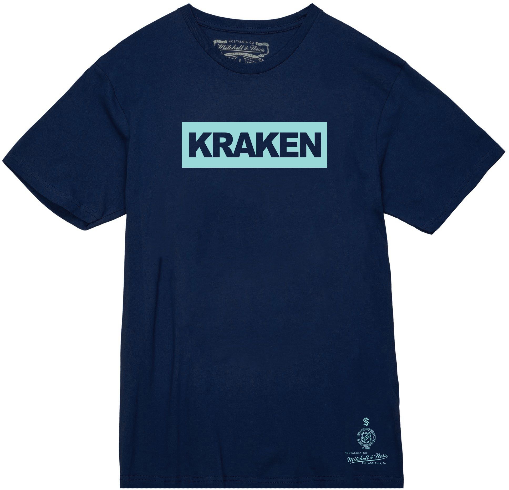 Mitchell & Ness Seattle Kraken Penalty Box Navy T-Shirt