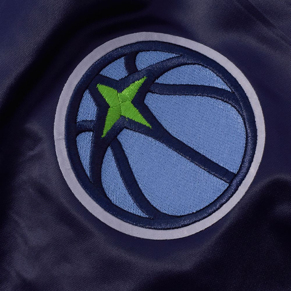 Pro Standard Women's Minnesota Timberwolves Navy Game Day Classics Satin Jacket product image