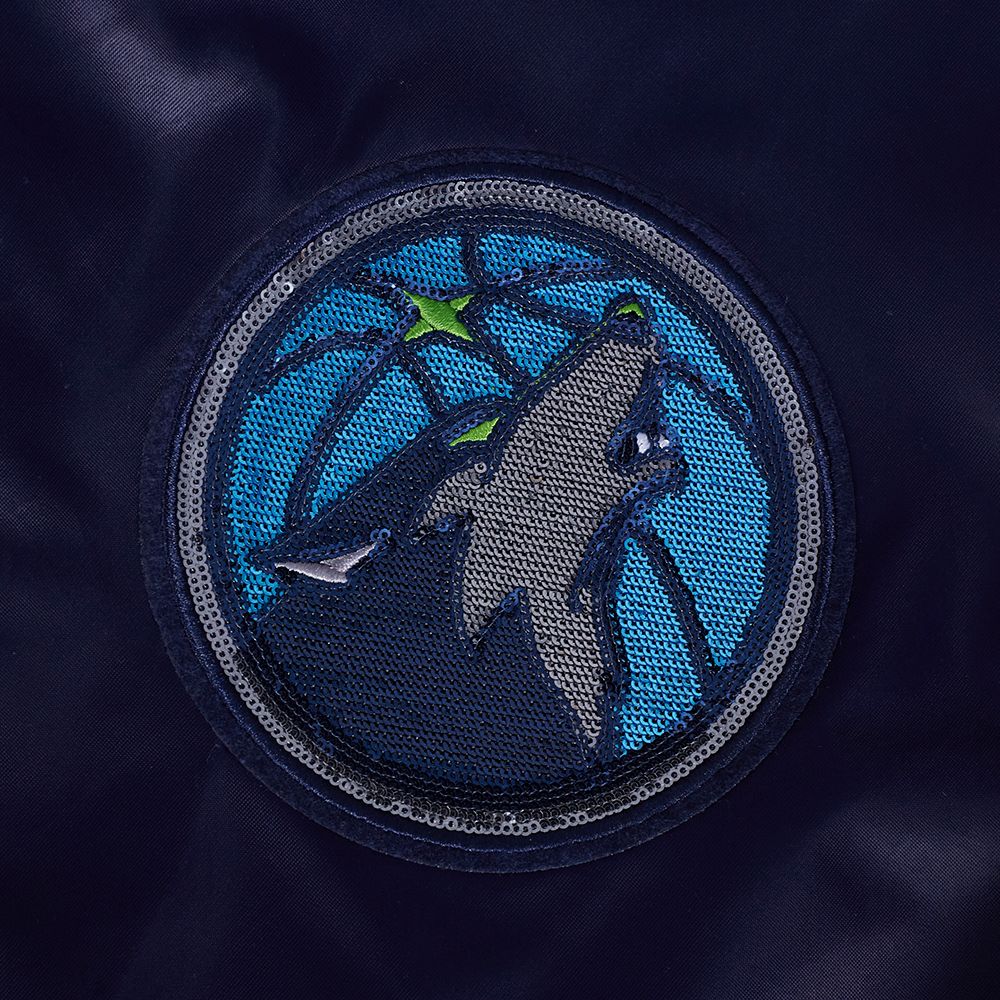 Pro Standard Women's Minnesota Timberwolves Navy Game Day Classics Satin Jacket product image
