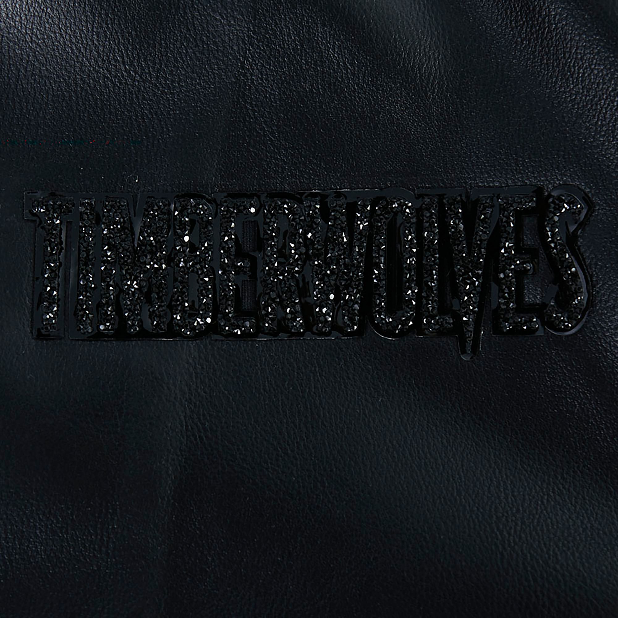 Pro Standard Women's Minnesota Timberwolves Black Full-Zip Leather Jacket product image