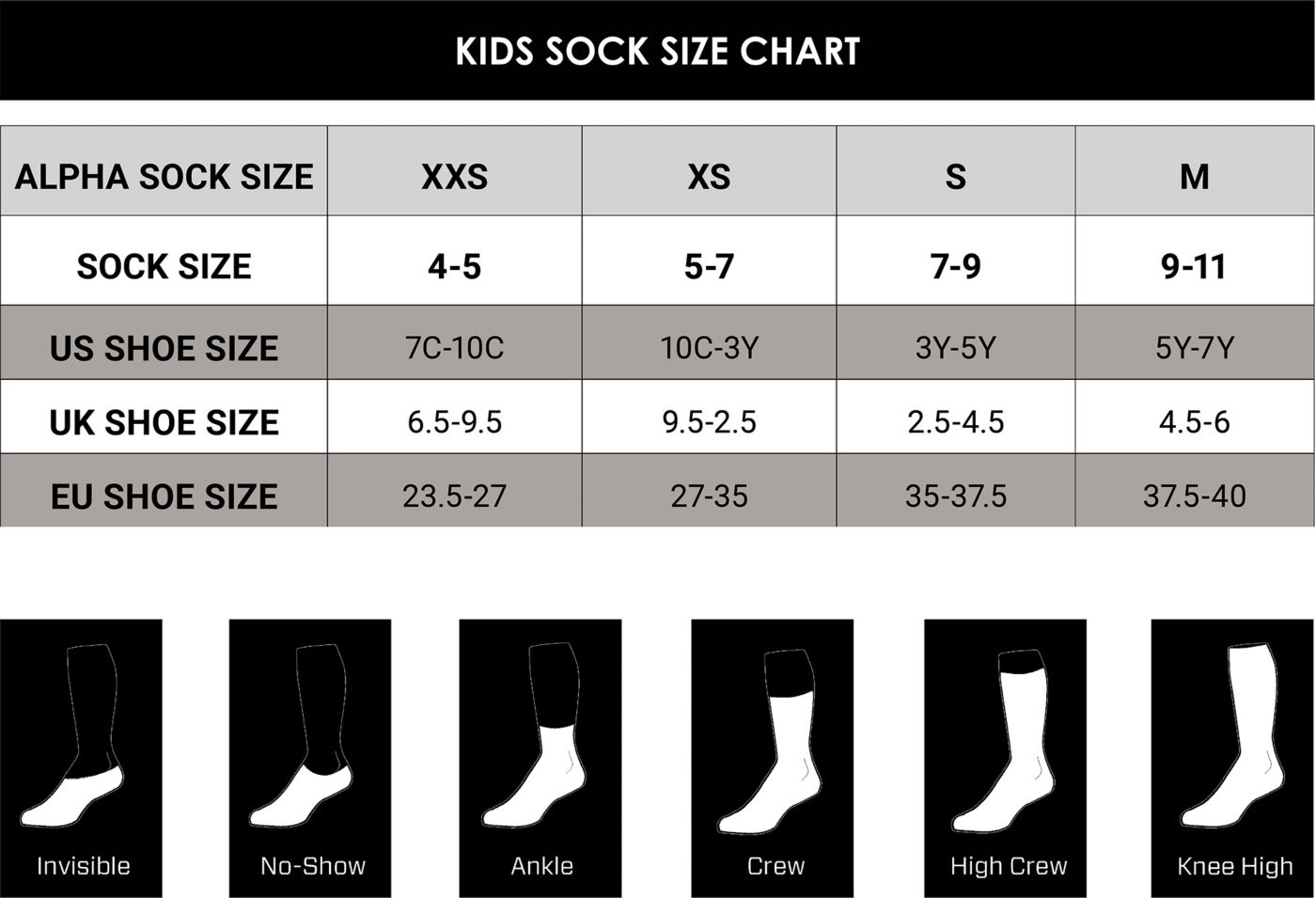 Nike 5y size chart clearance