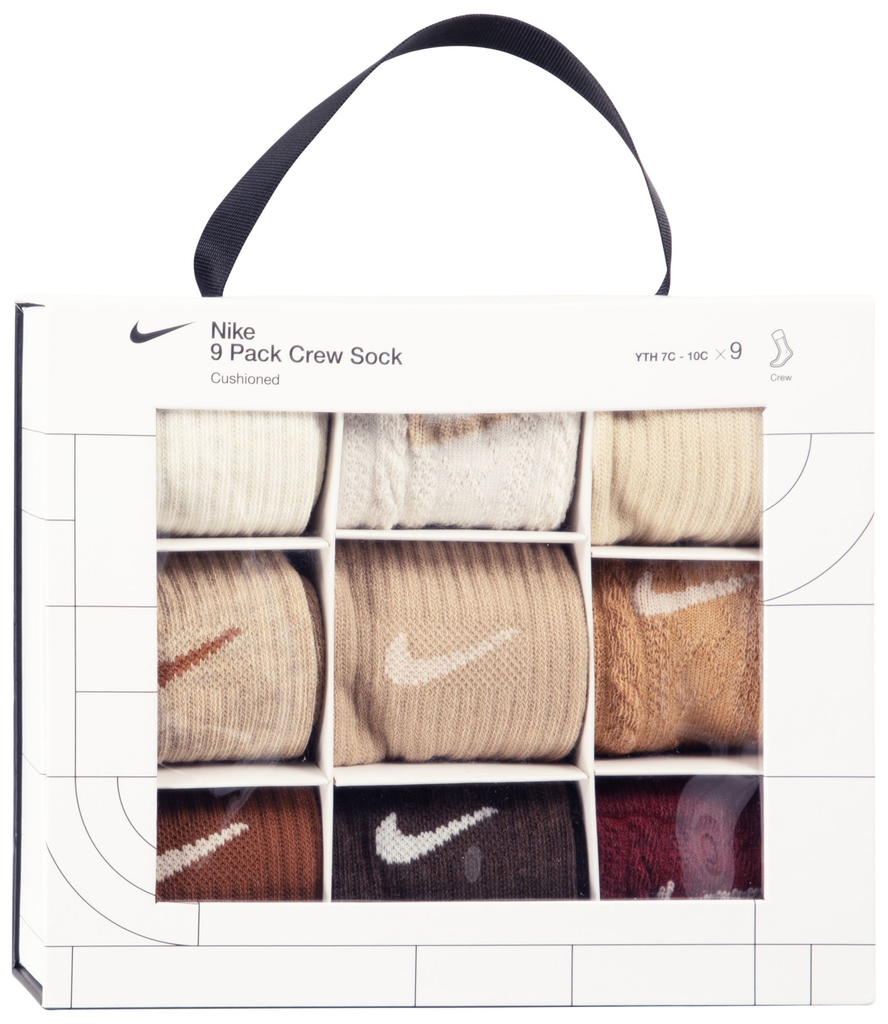 Nike Youth 9-Pack Holiday Crew Socks Gift Box product image