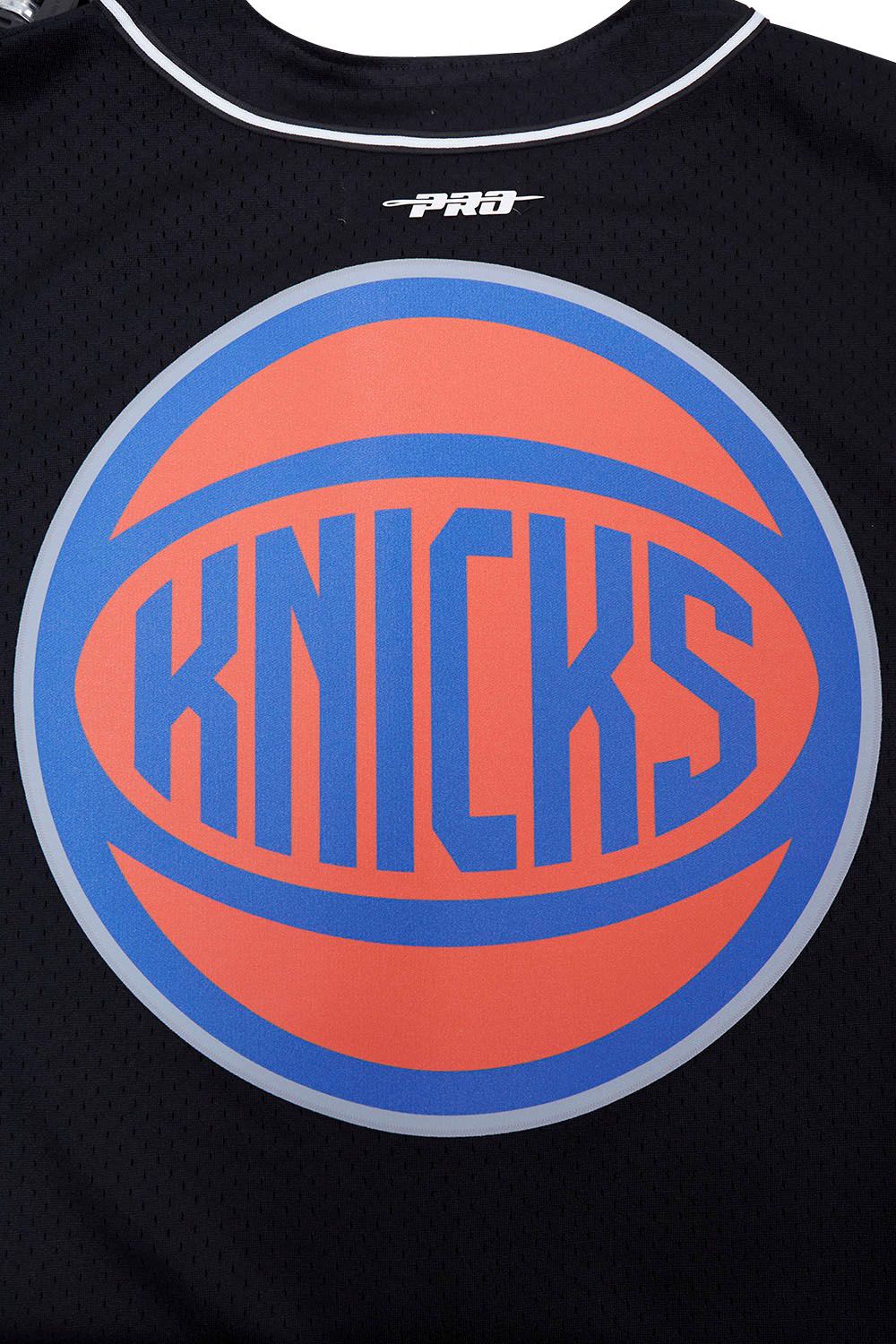 Pro Standard Men's New York Knicks Black Script Tail Mesh Button Down Shirt product image