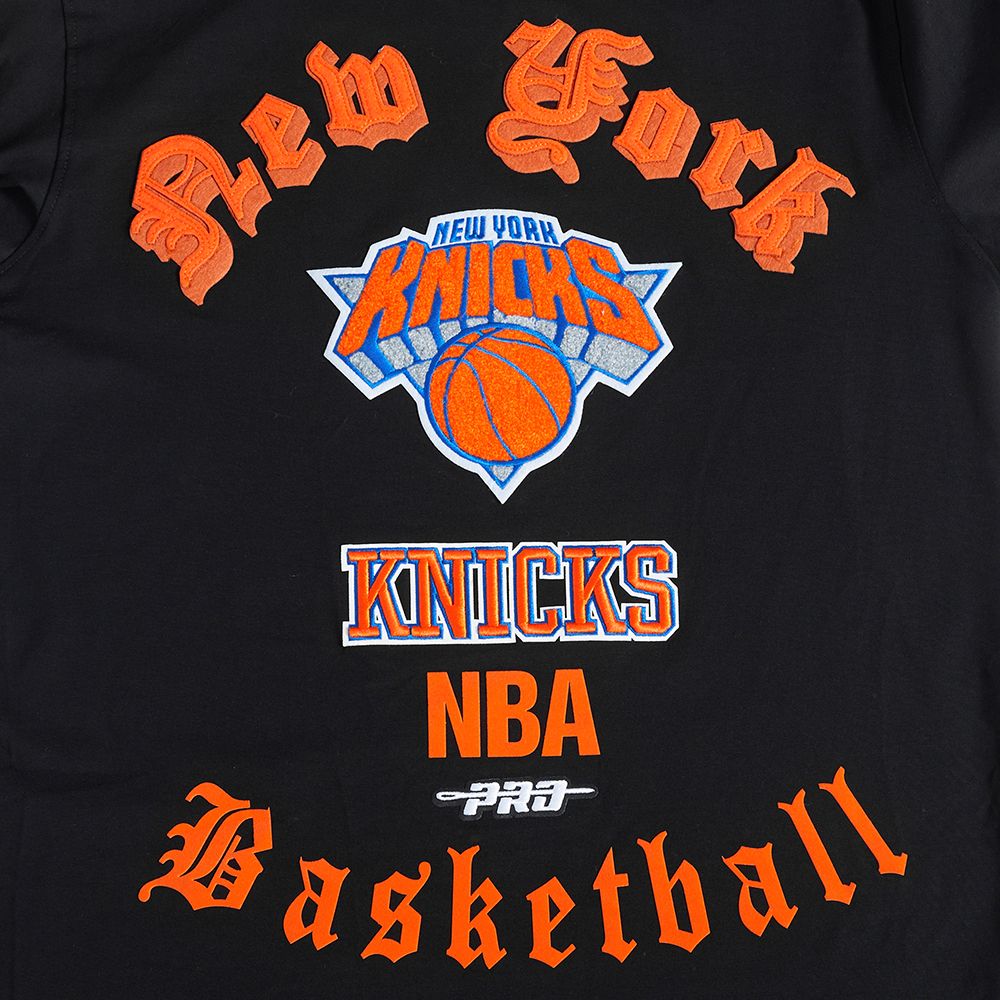 Pro Standard Men's New York Knicks Black Old English Short Sleeve T-Shirt product image