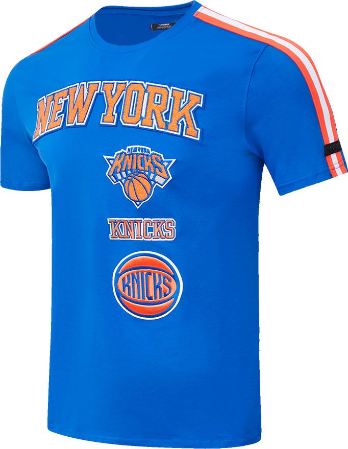 Pro Standard Adult New York Knicks Blue Retro Striped T-Shirt product image