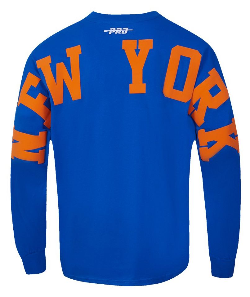 Pro Standard Men's New York Knicks Royal Wingspan Drop Shoulder Long Sleeve T-Shirt product image