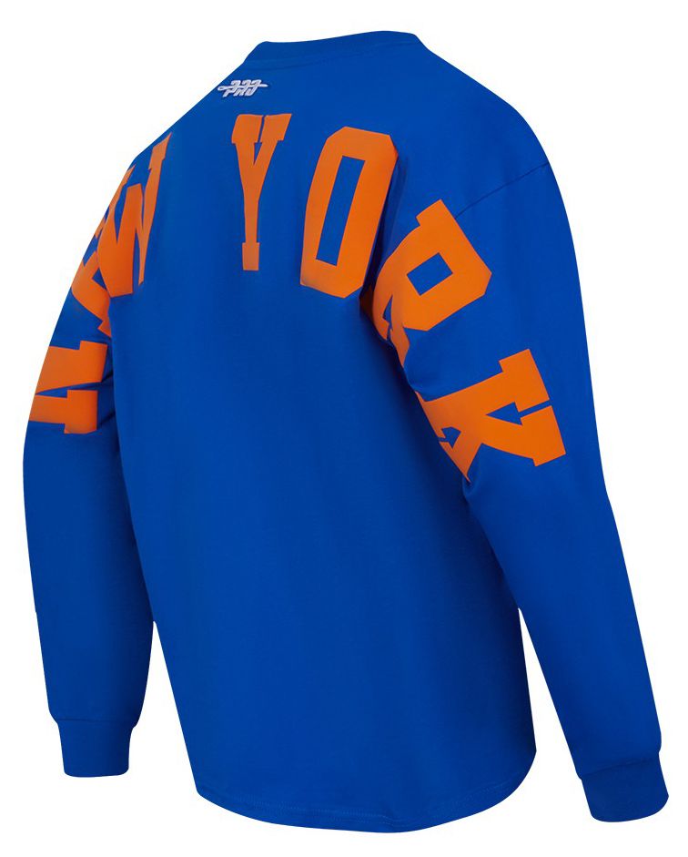 Pro Standard Men's New York Knicks Royal Wingspan Drop Shoulder Long Sleeve T-Shirt product image