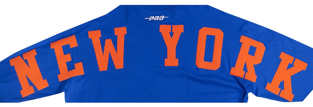 Pro Standard Men's New York Knicks Royal Wingspan Drop Shoulder Long Sleeve T-Shirt product image