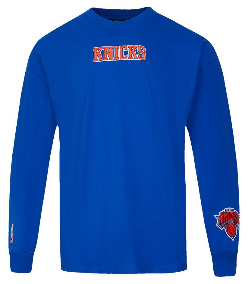 Pro Standard Men's New York Knicks Royal Wingspan Drop Shoulder Long Sleeve T-Shirt product image