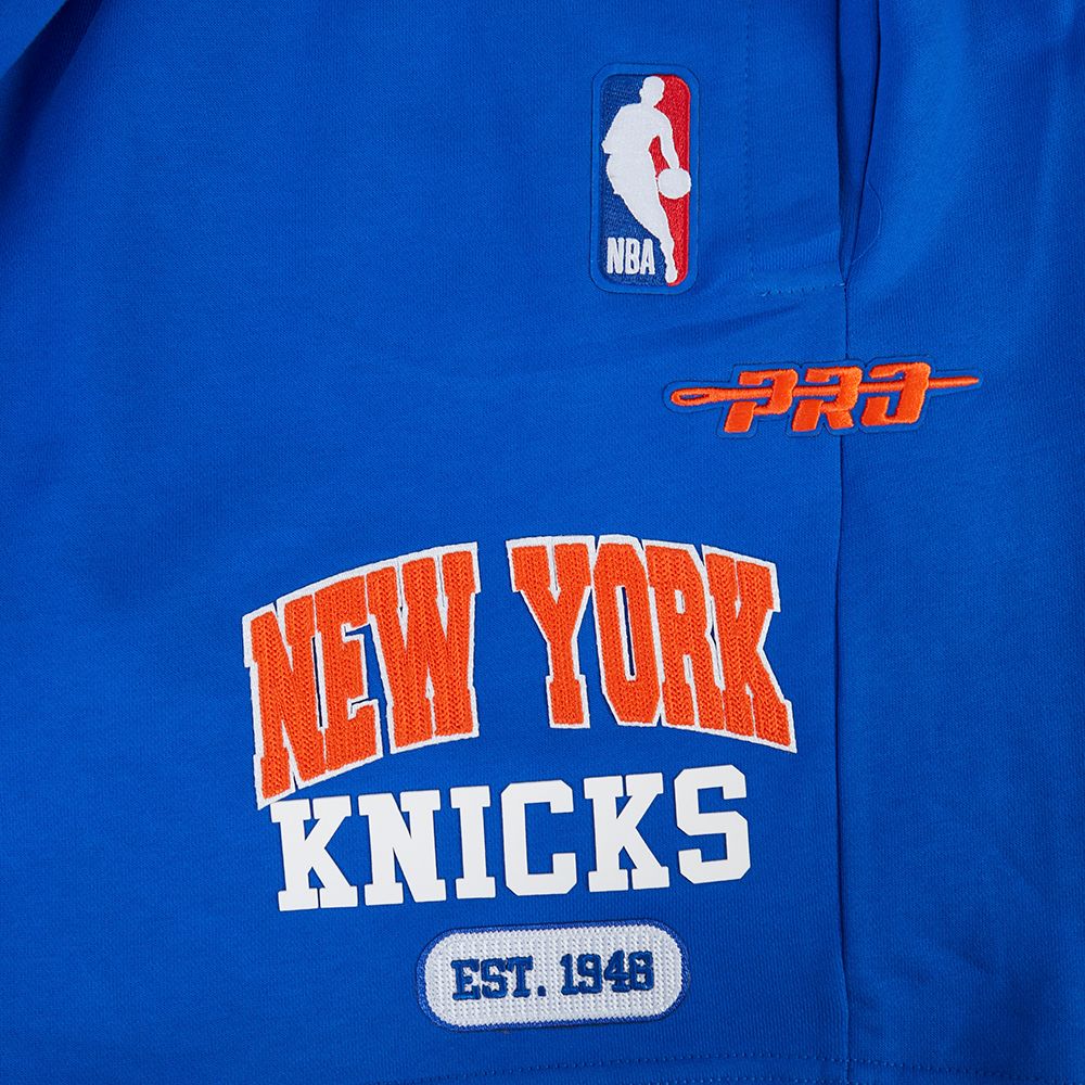 Pro Standard Men's New York Knicks Blue City Arch Fleece Short product image