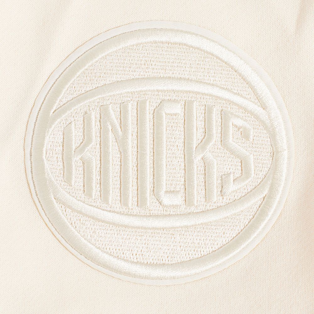 Pro Standard Men's New York Knicks Off-White Neutral Fleece Shorts product image