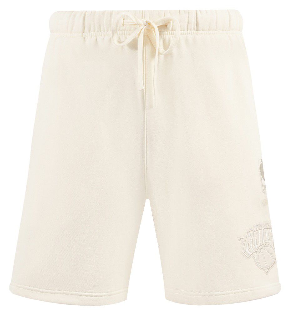 Pro Standard Men's New York Knicks Off-White Neutral Fleece Shorts product image