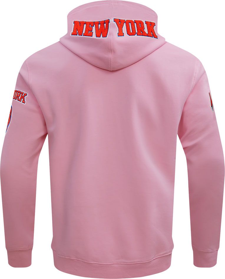 Pro Standard Men's New York Knicks Pink Chenille Pullover Hoodie product image