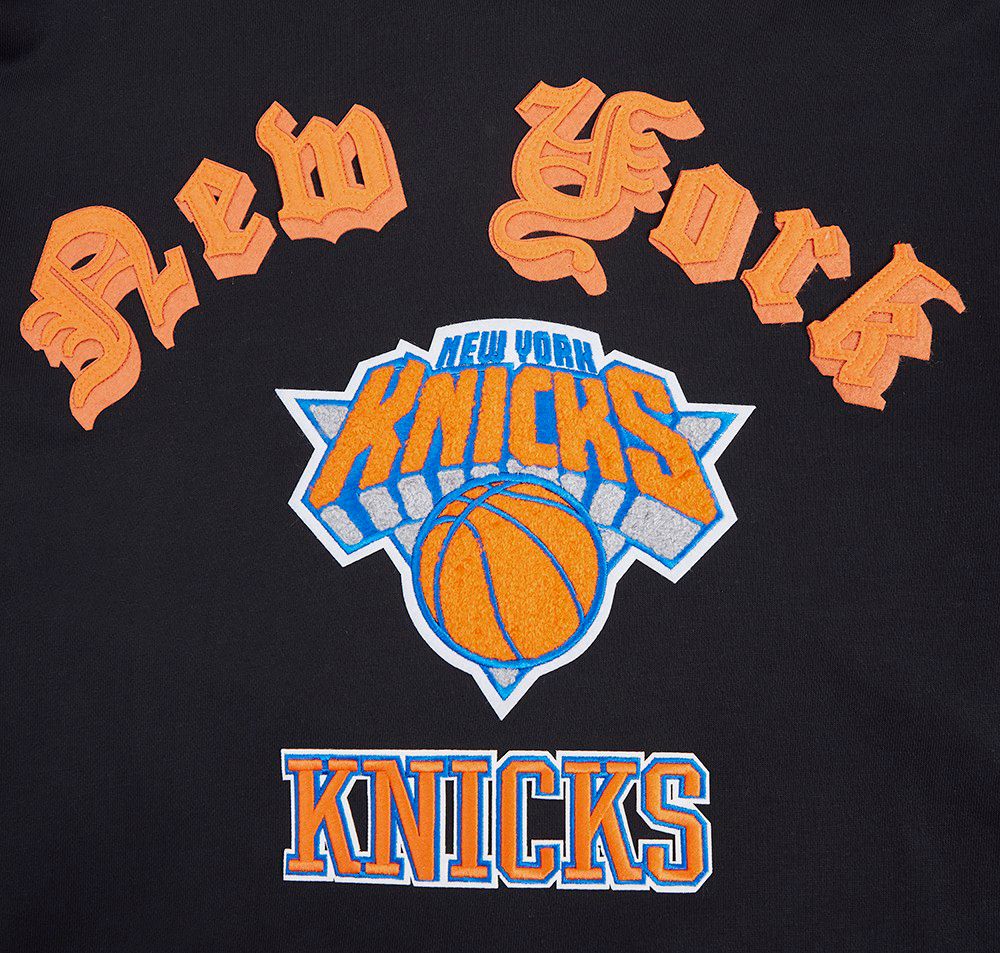 Pro Standard Men's New York Knicks Black Old English Fleece Hoodie product image